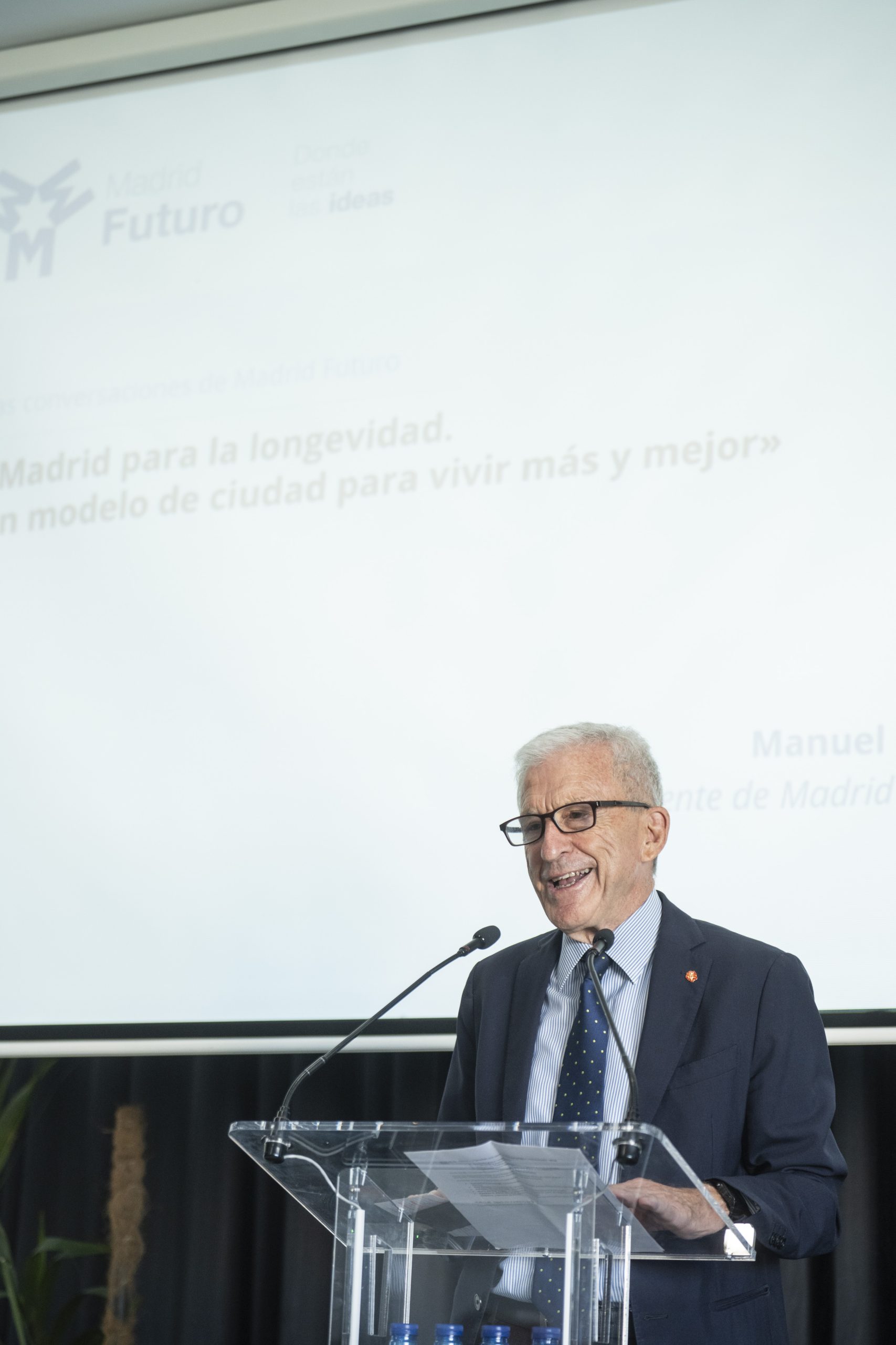 Manuel Bretón durante la conversación Madrid para la longevidad